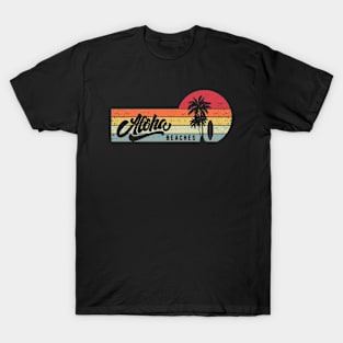 Aloha beaches summer vintage retro tee T-Shirt